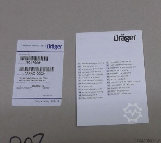 Remote cable connector 15 m P7000 Dräger** P3U Remote Adapter