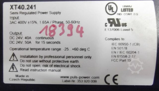 Stromversorgung Puls Dimension XT40.241