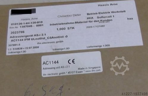 Addressing device IFM AC1144