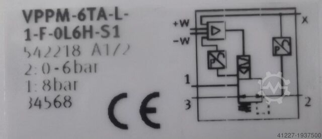 Proportional pressure valve Festo VPPM-6TA-L-1-F-0L6H-S1