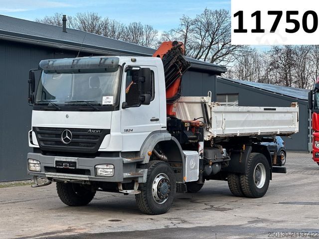 Dreiseitenkipper LKW MERCEDES-BENZ Axor 1824 4x4 EU5 DSK, Palfinger PK9501 LK 6m³