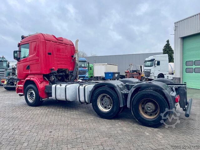 Chassis with cab Scania R580 V8 6x4, RETARDER, 614915 km FULL SPRING!  ...