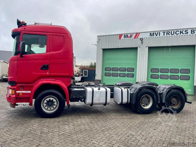 Chassis with cab Scania R580 V8 6x4, RETARDER, 614915 km FULL SPRING!  ...