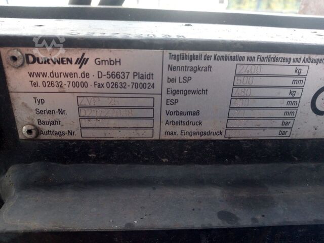 Zinkenverstellgerät Durwen ZVP25