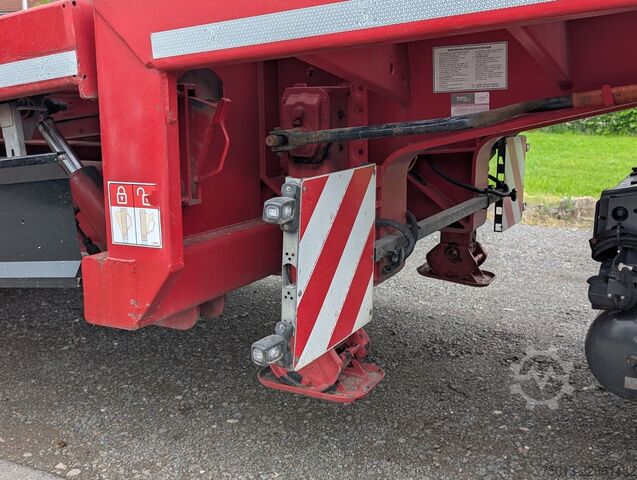 Tieflader-Sattelauflieger FLIEGL Hubtisch, Gitterrostboden, E-Hydr., Seilwinde