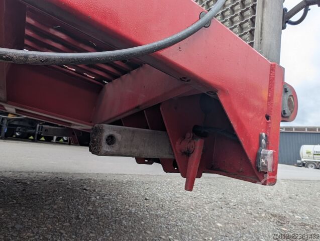 Tieflader-Sattelauflieger FLIEGL Hubtisch, Gitterrostboden, E-Hydr., Seilwinde