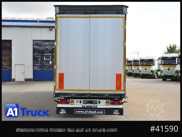 Open semitrailer with tarp SCHMITZ SCS 24, Mega, Varios, verzinkt, VDI 2700, DC 9.5