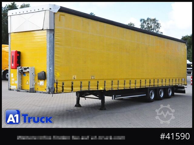 Open semitrailer with tarp SCHMITZ SCS 24, Mega, Varios, verzinkt, VDI 2700, DC 9.5