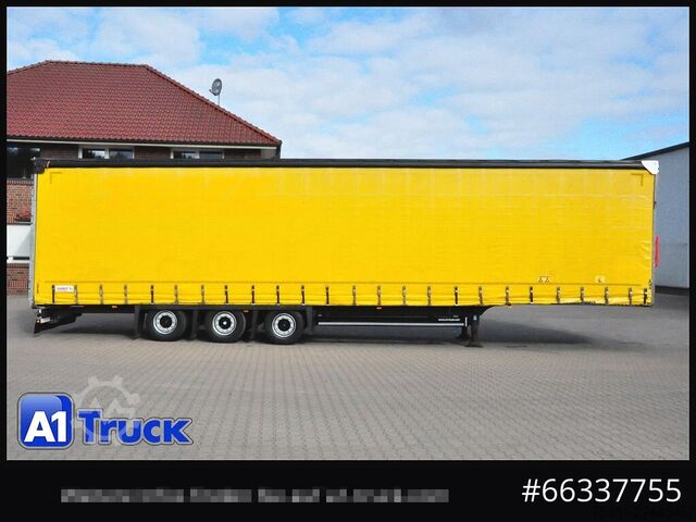 Open semitrailer with tarp SCHMITZ SCS 24, Mega, Varios, verzinkt, VDI 2700, DC 9.5