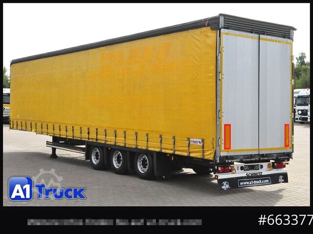 Open semitrailer with tarp SCHMITZ SCS 24, Mega, Varios, verzinkt, VDI 2700, DC 9.5