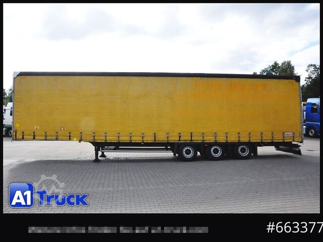 Open semitrailer with tarp SCHMITZ SCS 24, Mega, Varios, verzinkt, VDI 2700, DC 9.5