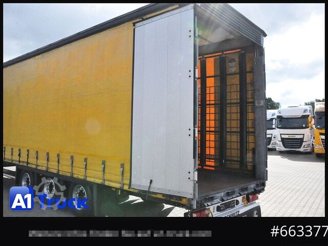 Open semitrailer with tarp SCHMITZ SCS 24, Mega, Varios, verzinkt, VDI 2700, DC 9.5