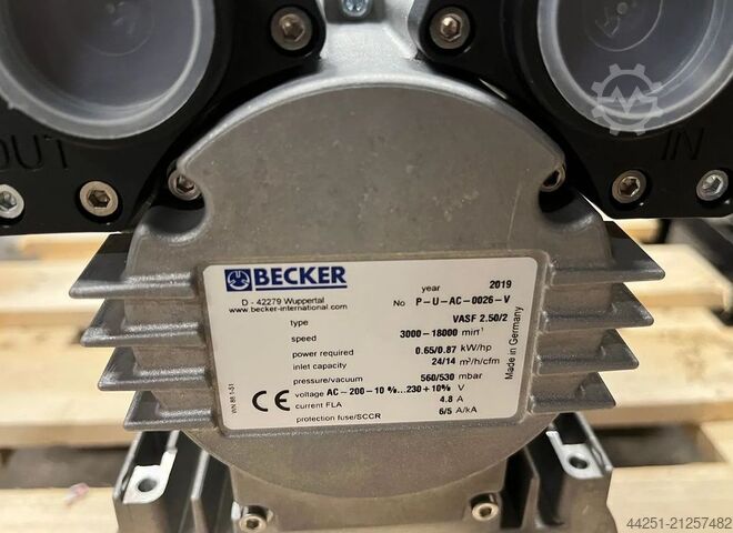 Seitenkanalgebläse mit Frequenzumrichter Becker VASF 2.50/2