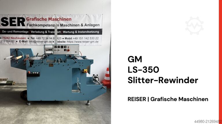 Slitter-Rewinder Grafisk Maskinfabrik LS-350 Slitter-Rewinder