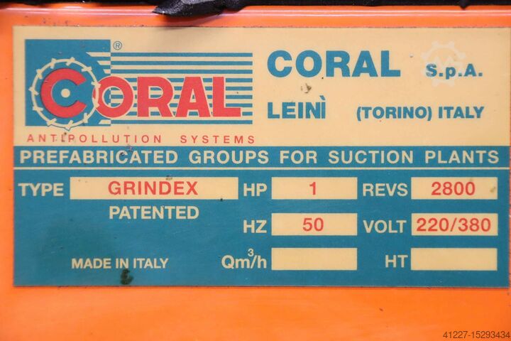 Dust extraction fan 0.75 kW Coral S+S GRINDEX