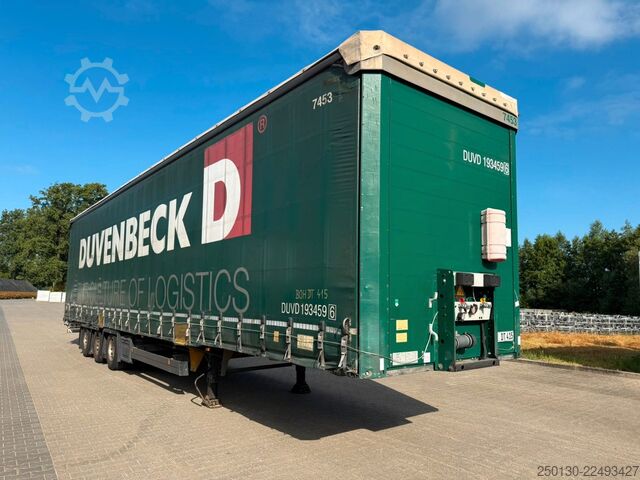 Auflieger mit Pritsche & Plane SCHMITZ CARGOBULL SCB*S3T MegaTrailer Curtainsider Edscha