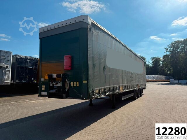 Auflieger mit Pritsche & Plane SCHMITZ CARGOBULL SCB*S3T MegaTrailer Curtainsider Edscha