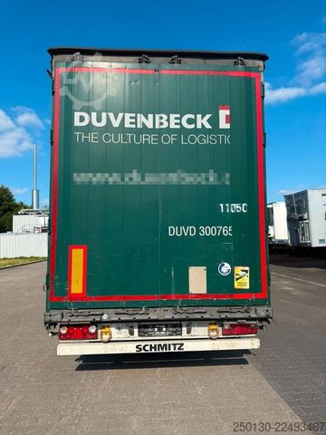 Auflieger mit Pritsche & Plane SCHMITZ CARGOBULL SCB*S3T MegaTrailer Curtainsider Edscha