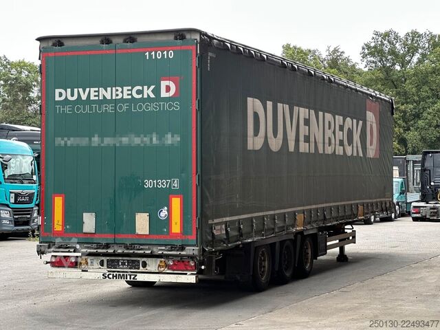 Auflieger mit Pritsche & Plane SCHMITZ CARGOBULL SCB*S3T MegaTrailer Curtainsider Edscha