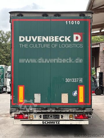 Auflieger mit Pritsche & Plane SCHMITZ CARGOBULL SCB*S3T MegaTrailer Curtainsider Edscha