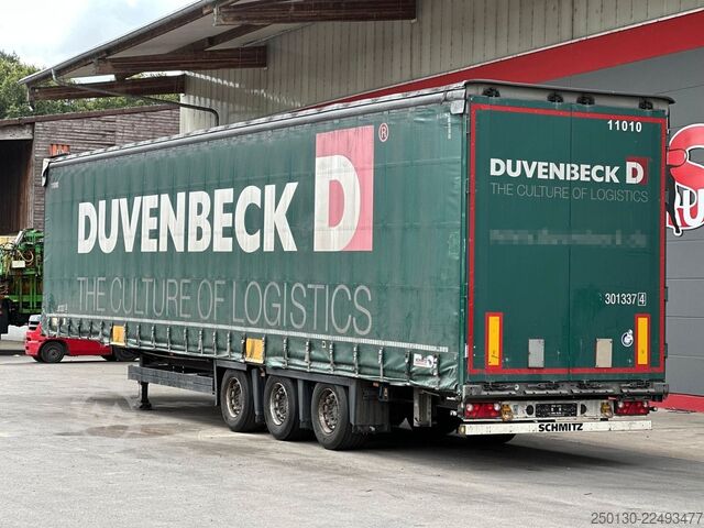 Auflieger mit Pritsche & Plane SCHMITZ CARGOBULL SCB*S3T MegaTrailer Curtainsider Edscha