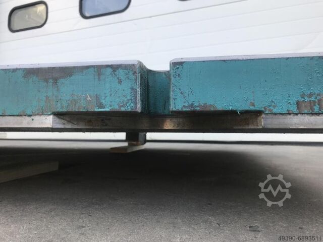 Straightening and welding plate made of steel, solid material; Machined steel plate from a tool fram  2980 x 1380 x 74