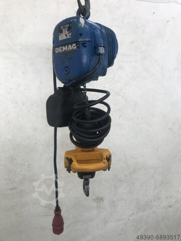 Electric chain hoist, crane with single-hand operation, Manulift 125 kg, electric crane, chain crane DEMAG PM 12L-F Manulift