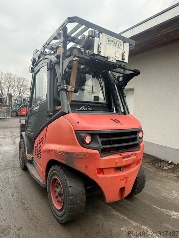Front loader forklift LINDE H40 D mit Bellengreifer , klima