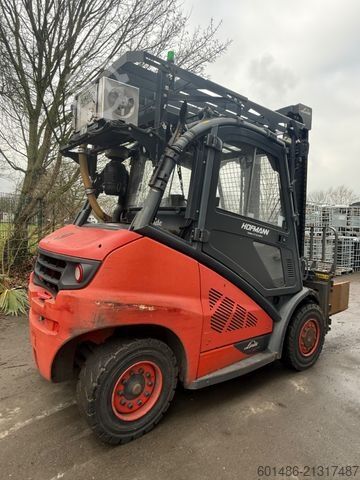 Front loader forklift LINDE H40 D mit Bellengreifer , klima