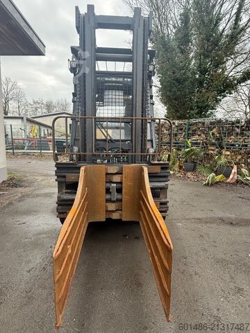 Front loader forklift LINDE H40 D mit Bellengreifer , klima