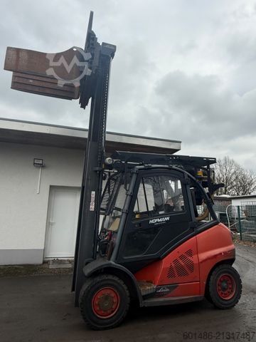 Front loader forklift LINDE H40 D mit Bellengreifer , klima