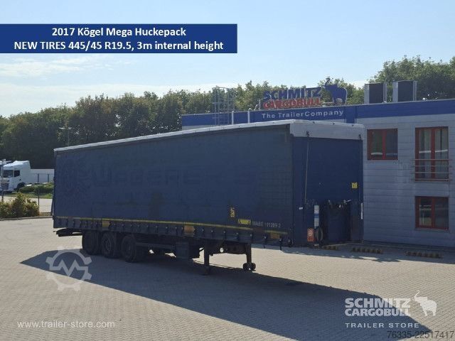 Open semitrailer with tarp Kögel Curtainsider Mega
