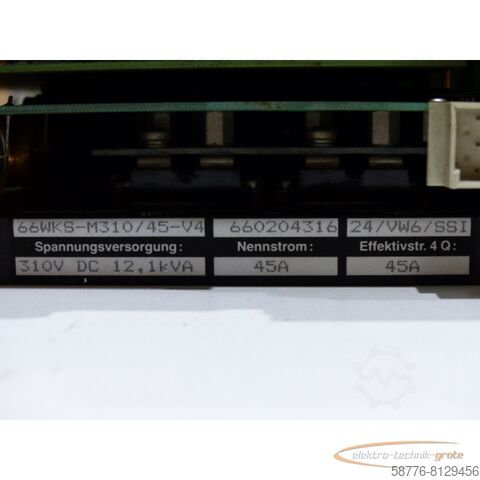Component Seidel 66WKS-M310/45-V4 - 66WKS-M310 / 45-V4 Servoverstärker 12.1 kVA