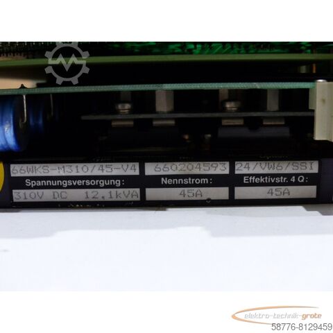Component Seidel 66WKS-M310/45-V4 - 66WKS-M310 / 45-V4 Servoverstärker 12.1 kVA