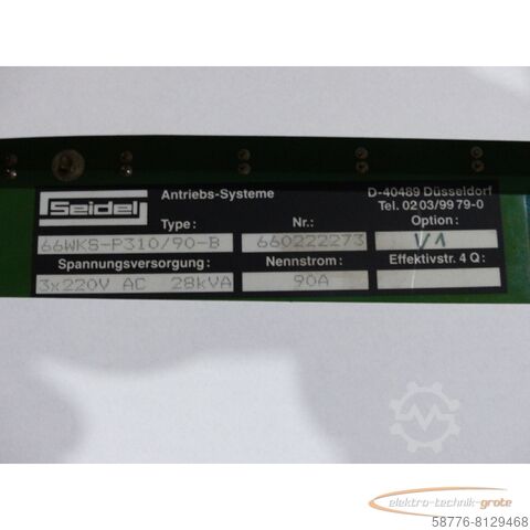 Component Seidel 66WKS-P310/90-B - 66WKS-P310 / 90-B Servoverstärker 28 KVA