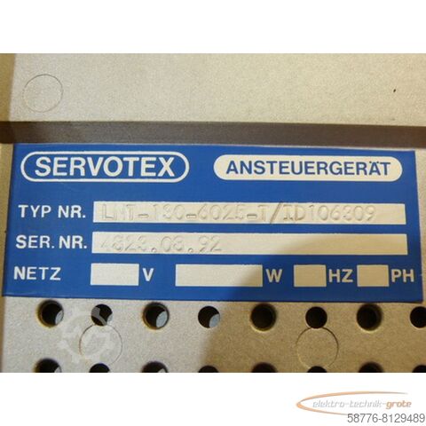 Component Servotex LNT-130-6025-T/ID106309 Ansteuergerät SN: 4823.08.22