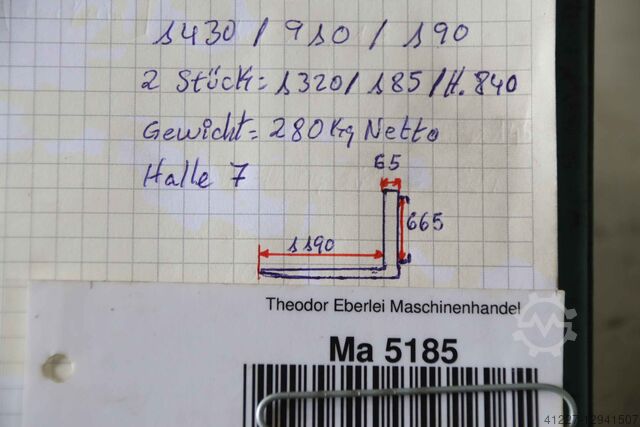 Forks cfs Falkenroth 150 x 65 Länge 1190 mm