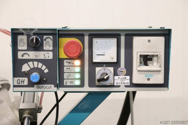Double miter band saw with roller conveyor Berg & Schmidt GBS 250 Super AutoCut 2-stufig