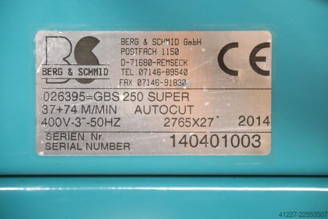 Double miter band saw with roller conveyor Berg & Schmidt GBS 250 Super AutoCut 2-stufig