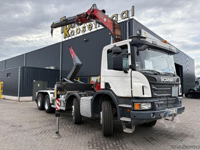 Kranwagen Scania P 410 + FASSI F 165 - 2X EXT. + 8X4 + HAAKARM S...