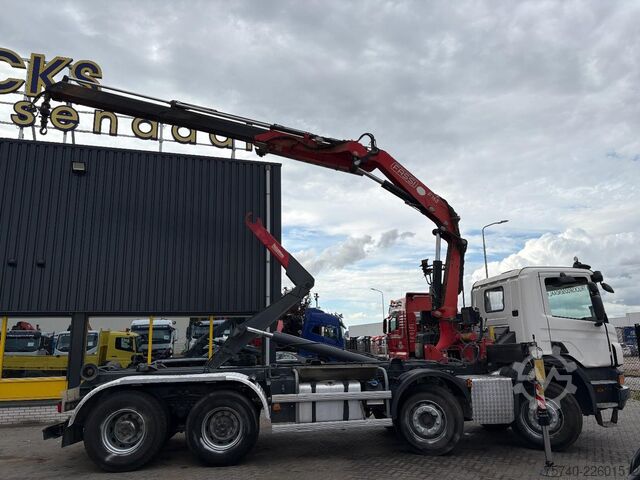 Kranwagen Scania P 410 + FASSI F 165 - 2X EXT. + 8X4 + HAAKARM S...