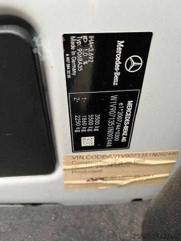 Chassis cab Mercedes-Benz Sprinter 316 2.2 CDI / Box / Loadlift / Air-sus...