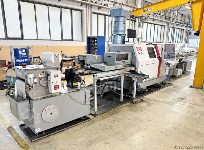 CNC Langdrehautomat + Stangenlader TRAUB + EMCO - 5 Maschinen : 3 mal TNL 26 + 2 mal Turn 332 MC