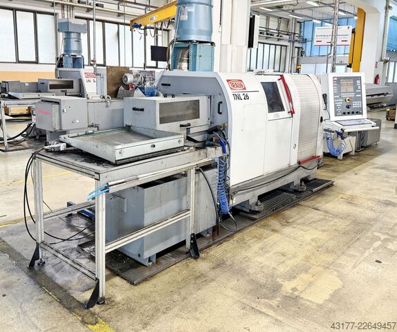 CNC Langdrehautomat + Stangenlader TRAUB + EMCO - 5 Maschinen : 3 mal TNL 26 + 2 mal Turn 332 MC