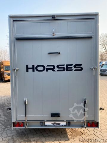 Horse transport trailer BÖCKMANN 2 Pferdeanhänger Alukoffer/Sattelkammer.