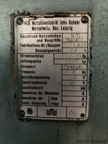 Räummaschine Maschinenfabrik John Schehr Meuselwitz Innenräummaschine / Nutziehmaschine