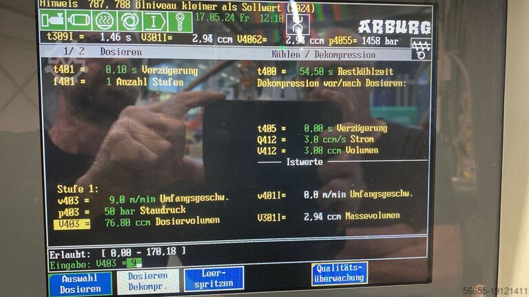 Spritzgießmaschine incl. Geiger Handling Arburg 470S 1300-675 186587