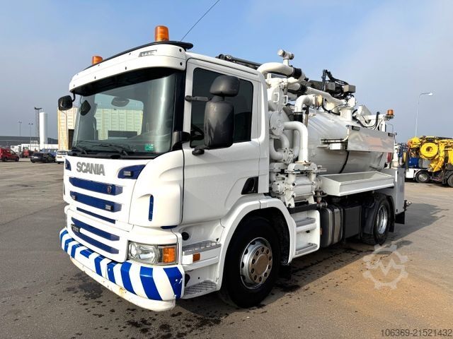 Saugwagen SCANIA P320 4x2 Hvidtved Larsen 7000 L Kombi