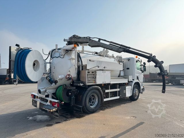 Saugwagen SCANIA P320 4x2 Hvidtved Larsen 7000 L Kombi