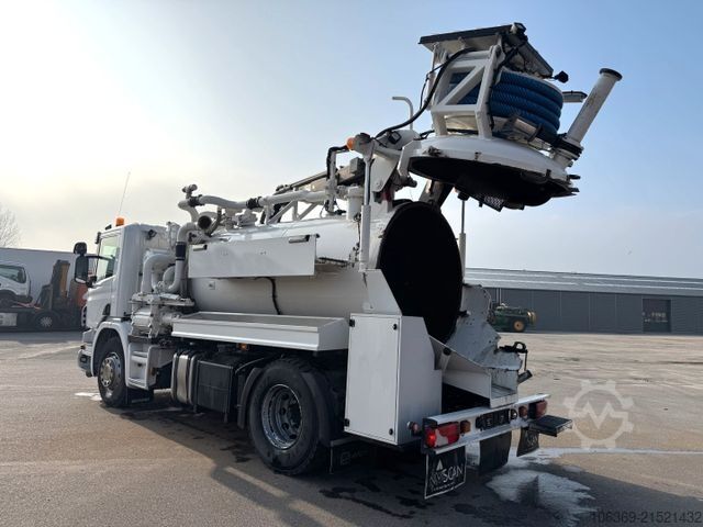 Saugwagen SCANIA P320 4x2 Hvidtved Larsen 7000 L Kombi